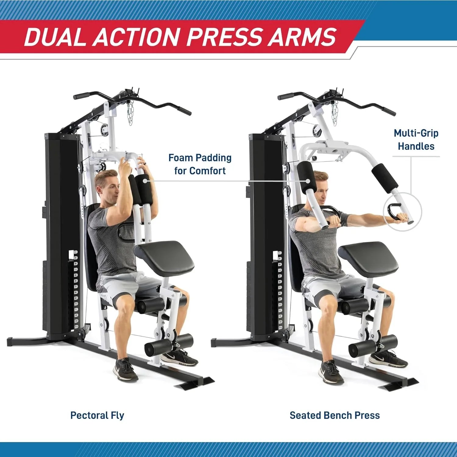 150lb. Stack Home Gym with Pulley, Arm, and Leg Developer Multifunctional Workout Station for Weightlifting and Bodybuilding
