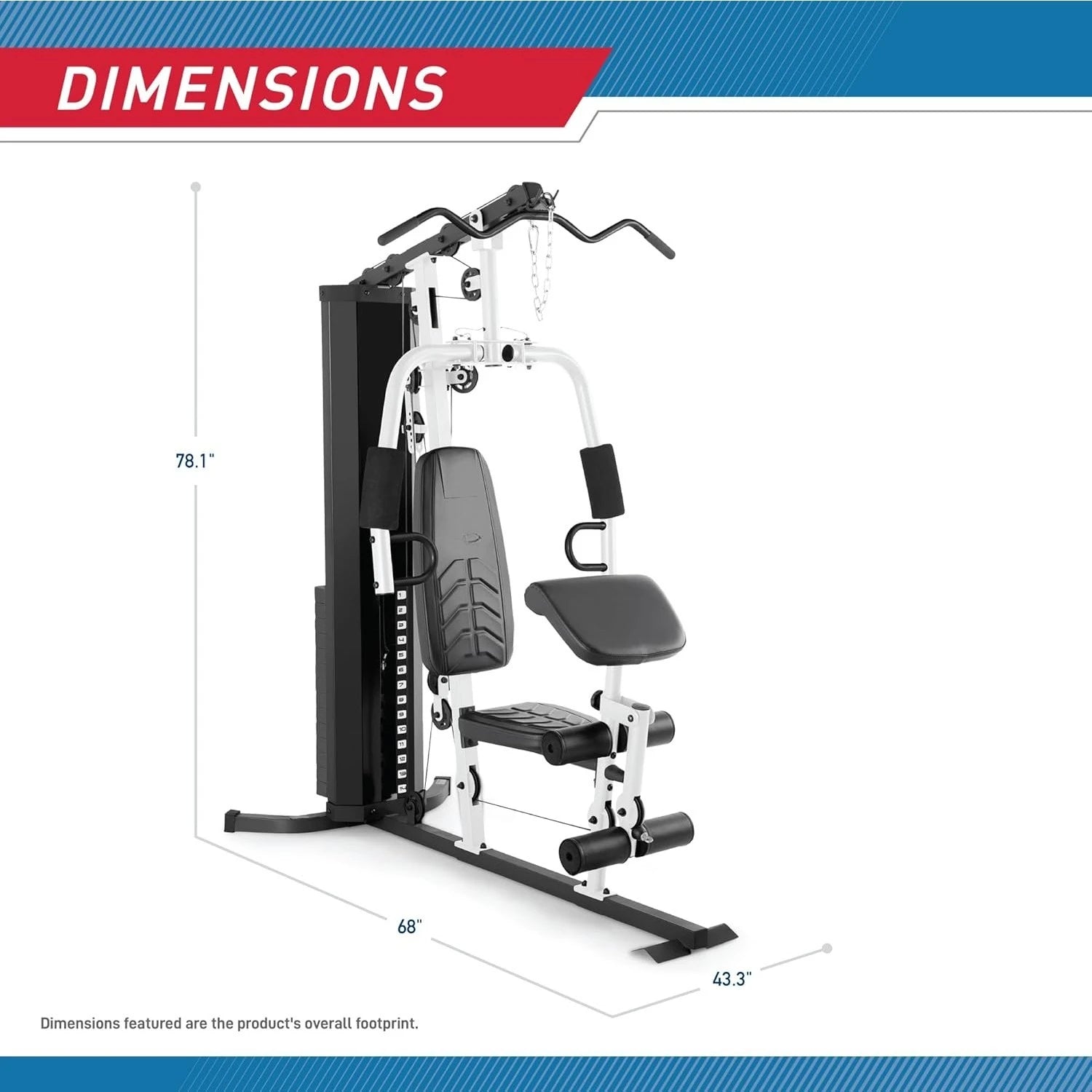 150lb. Stack Home Gym with Pulley, Arm, and Leg Developer Multifunctional Workout Station for Weightlifting and Bodybuilding