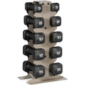 Adjustable Non-Slip Dumbbells with Storage - 20 to 100 lb Weights for Home Gym