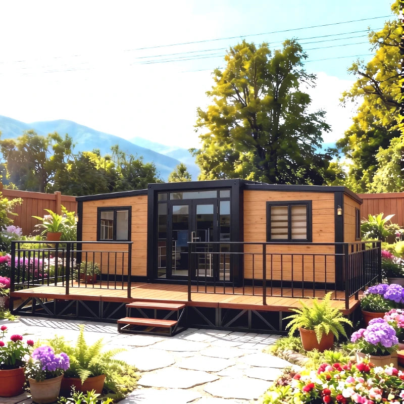 Prefabricated Homes 2 3 Bedroom Forest Cabin Prefab Mobile Tiny House Home Expandable Container House 20ft 40ft Folding Room