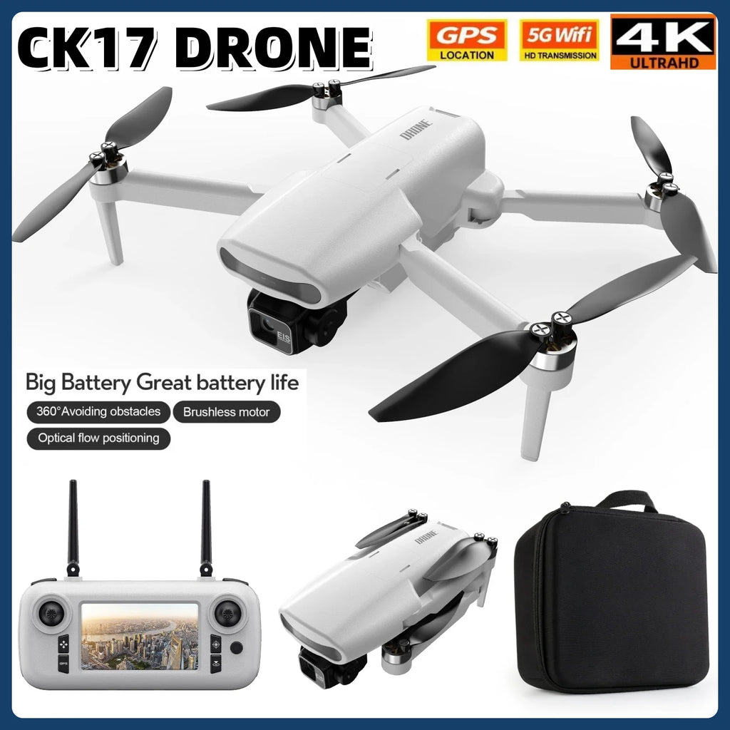 CK17 Max 1500M LCD SC GPS Drone 8K Dual Camera 6G Wifi FPV 3-Axis Gimbal Professional Obstacle Avoidance Quadcopter RC Dron Toy