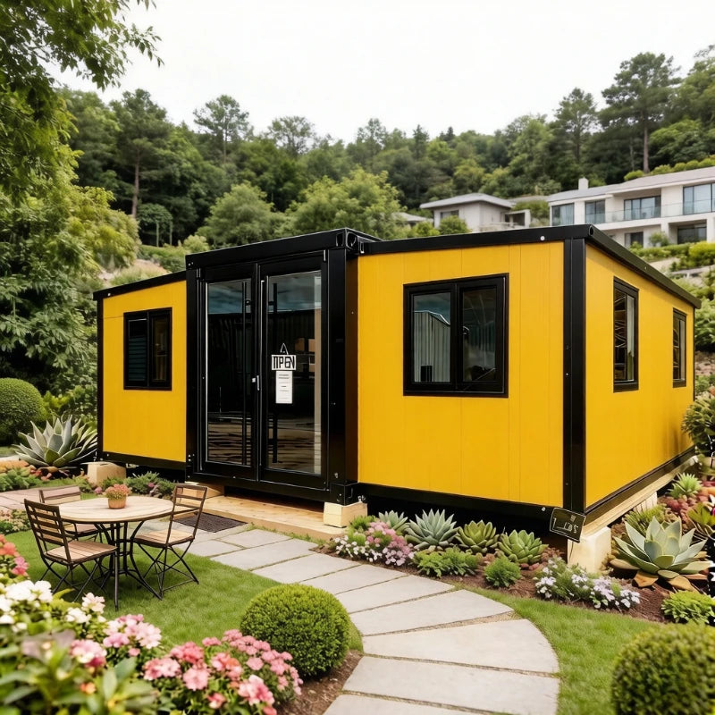 20ft 40ft Expandable Container House 2 3 Bedroom Folding Room Portable Modular Home Foldable Tiny House Villa Courtyard Cabins