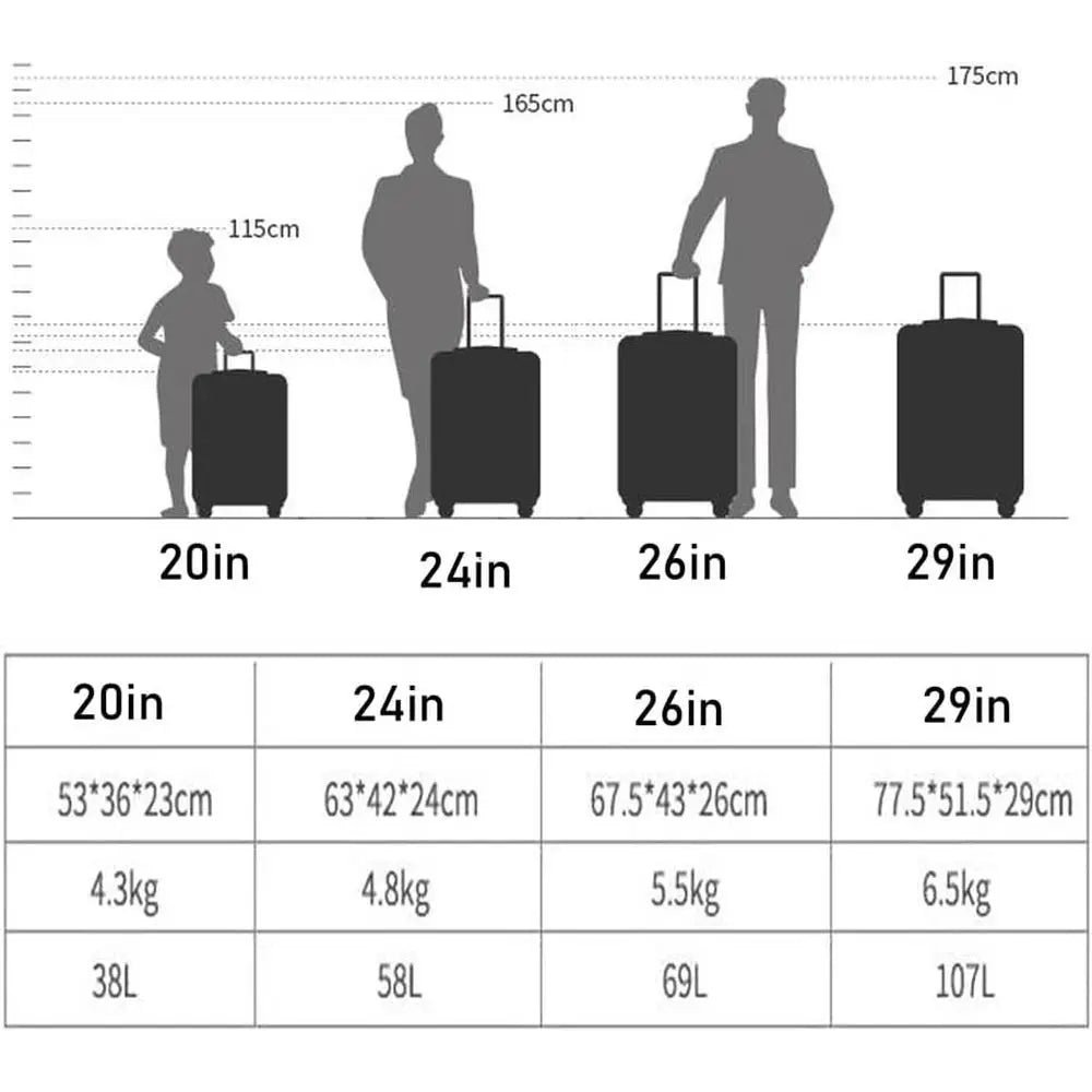 Large Silver Aluminum Cabin Luggage with Spinner Wheels and TSA Lock, 42.9 inches