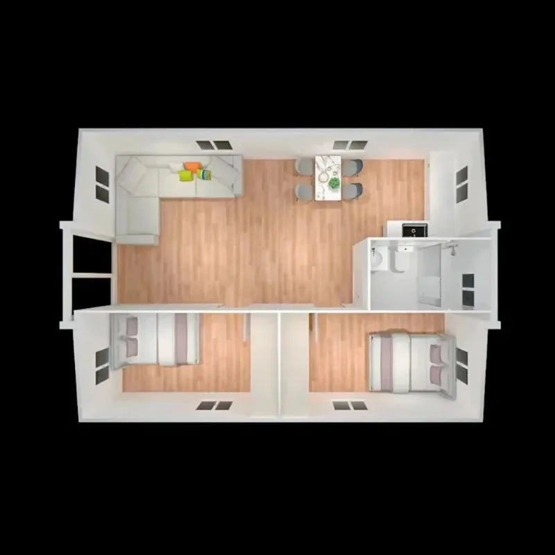 YG Customized 2 Bedroom Prefabricated 20Ft 40Ft Expandable Container House Prefab Living Villa Folding Portable Mobile Tiny Home