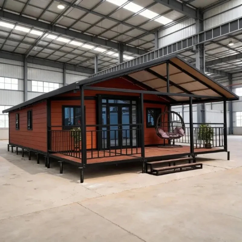 20ft 40ft Expandable Container House 2 3 Bedroom Folding Room Portable Modular Home Foldable Tiny House Villa Courtyard Cabins