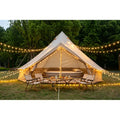 Oxford Bell Tent for Family Camping - Spacious 9.8ft Yurt with Stove Jack, Large Glamping Tents for 3-4 People, 4 Season Oxford Hot Tent Shelter  Beige