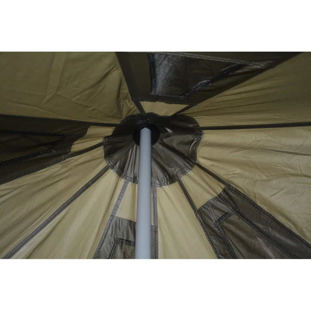 Oxford Bell Tent for Family Camping - Spacious 13.1ft Yurt with Stove Jack, Large Glamping Tents for 4-8 People, 4 Season Oxford Hot Tent Shelter Green