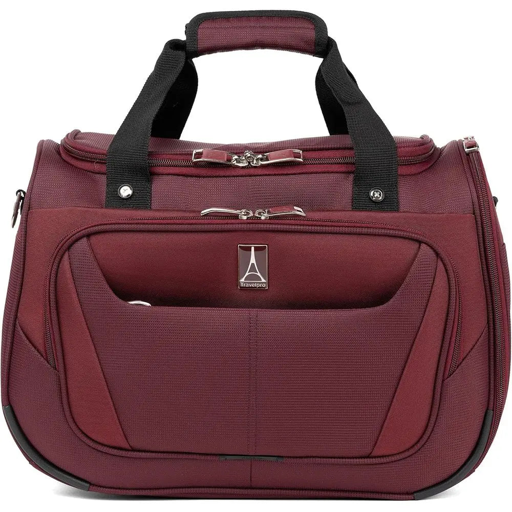 Expandable 2-Piece Carry-On Luggage Set with 4 Spinner Wheels and Underseat Tote, Lightweight Suitcase for Men & Women, Burgundy