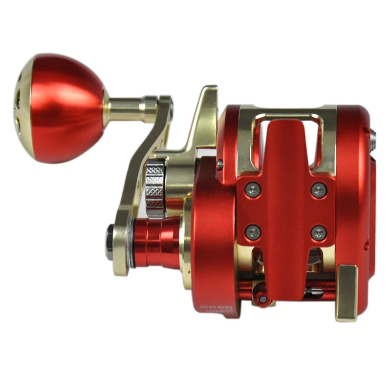 Slow Jigging Master Reel Boat 50kg 6.3:1 Gear Ratio Saltwater Trolling Drum Reels Sea Fishing