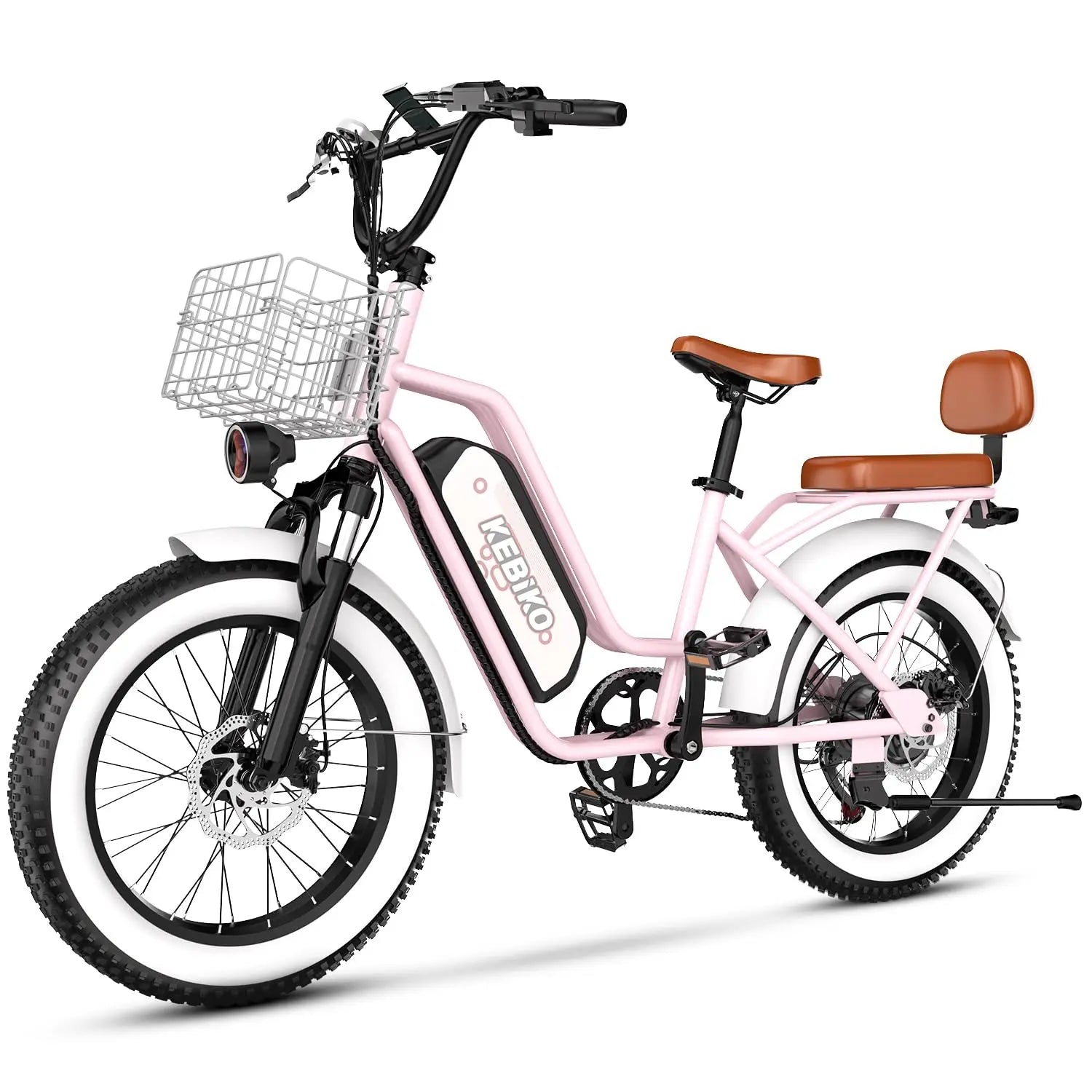 Electric Bike for Adults, 20"x 4" Fat Tire 35MPH Cargo Ebike with Seat, 1450W Peak 2 Seater Commute Bike with 48V, Customized