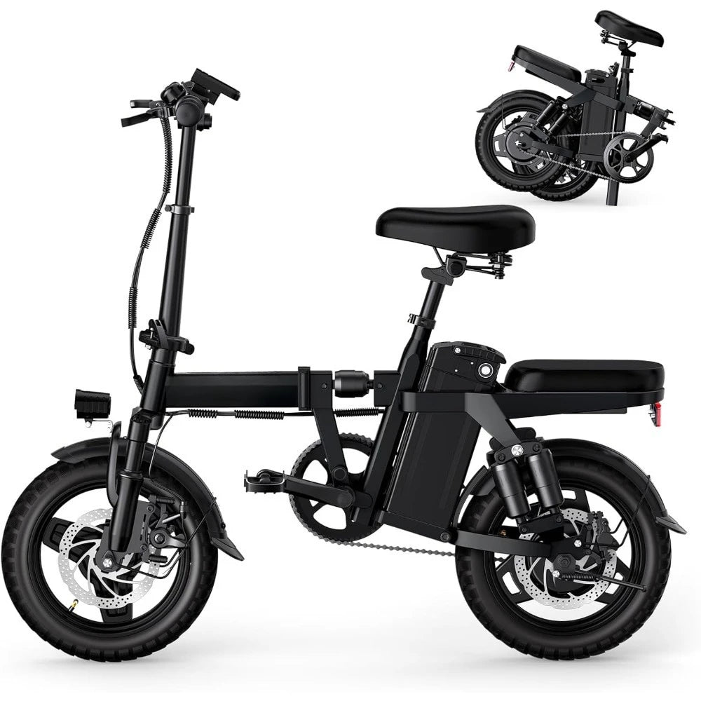 Electric Bike for Adults and Teens, 14" Folding E Bikes, 650W/1500W Peak Motor, 48V 499Wh/768Wh Removable Battery,Customized