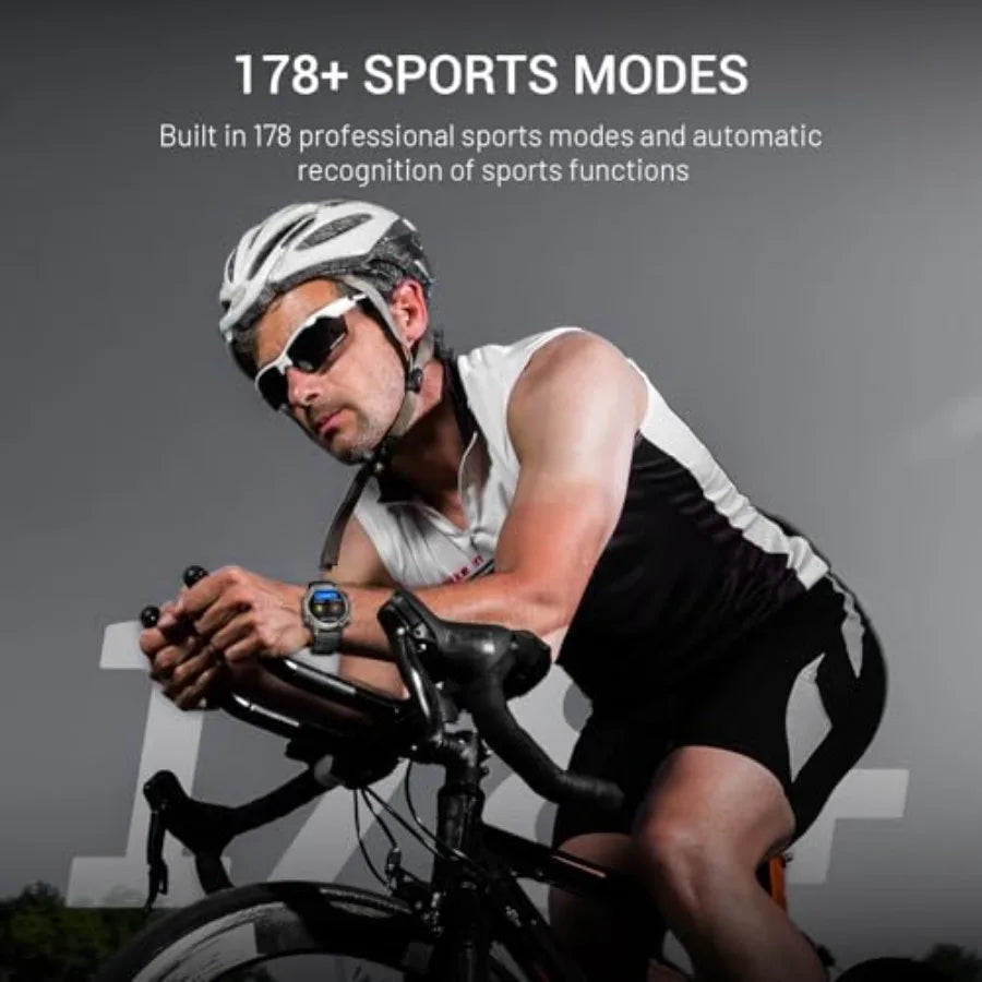 2026 Smart Watch for Men, Standalone GPS and Offline Maps, 5ATM Waterproof, 1.43" AMOLED, 4GB RAM, 178 Sports Modes, Compass, H