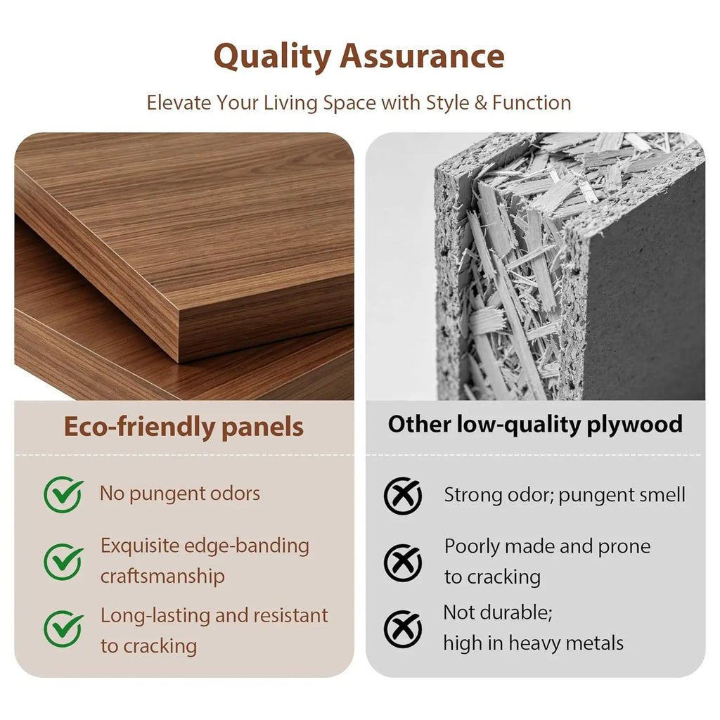 Mid-Century Expandable Lift-Top Coffee Table Hidden Storage Walnut Wood Living Room 47-82", Customized