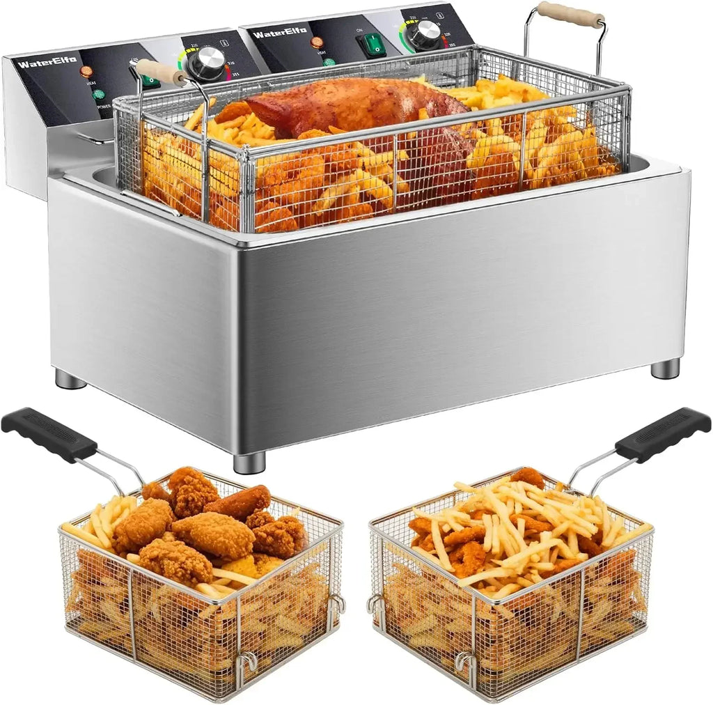 electric turkey fryer Commercial deep fryer with basket 3600W27.4QT with timer26L deepen deep fryer Variable twin cylinder