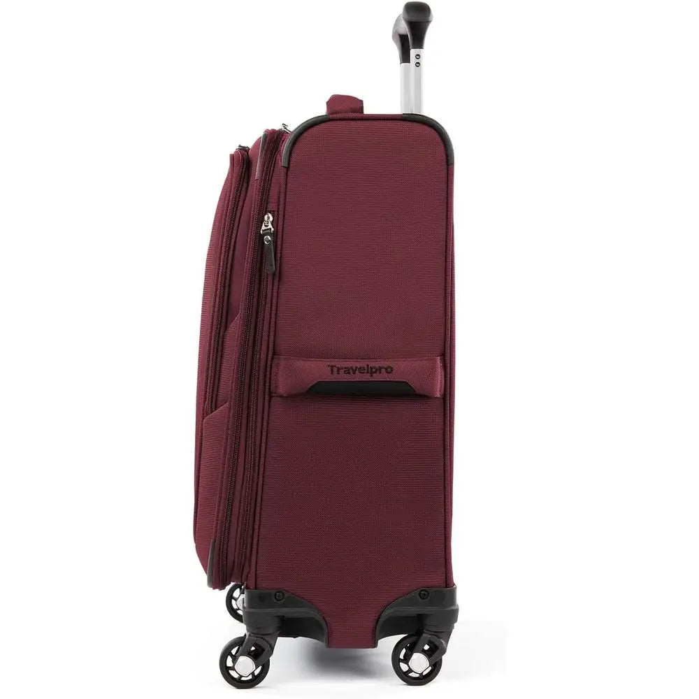 Expandable 2-Piece Carry-On Luggage Set with 4 Spinner Wheels and Underseat Tote, Lightweight Suitcase for Men & Women, Burgundy