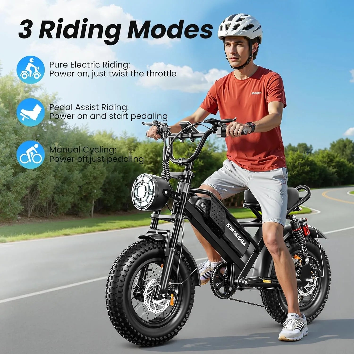 Electric Bike M6 / M7 for Teens/Adults,16" / 20" Ebike,1500W Peak Motor,21.7mph / 24.9mph,48V 15Ah Removable Battery, Customized