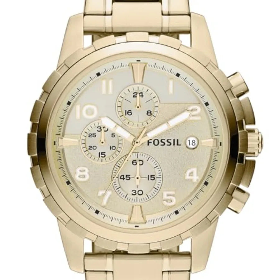 Fossil Men's Watch, Dean Quartz Stainless Steel Chrograph Watch for Men