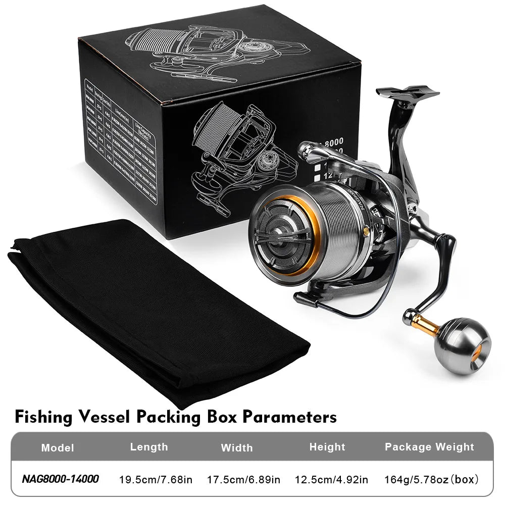 Spinning Fishing Reel 4.8:1 Gear Ratio 6+1BB 18KG Max Drag Metal Foot Left Right Hand Long Casting Saltwater Boat Fishing Tackle
