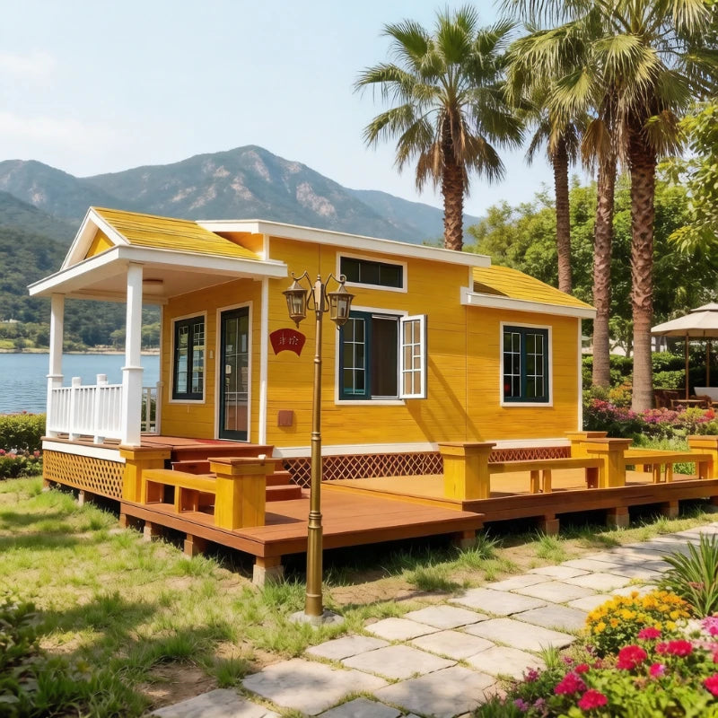 20ft 40ft Expandable Container House 2 3 Bedroom Folding Room Portable Modular Home Foldable Tiny House Villa Courtyard Cabins