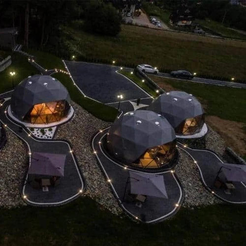 Modern Luxury Dome Tent,Waterproof Transparent PVC Fabric,6m Aluminum Poles Canvas Tent,Outdoor Resort Airbnb Glamping Shelter