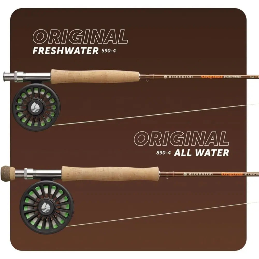 Original Fly Fishing Rod and Reel Combo Kit – 9’ 4-Piece Medium Action Rod, Crosswater Reel, Rio Fly Line, Leader, and Travel Ca