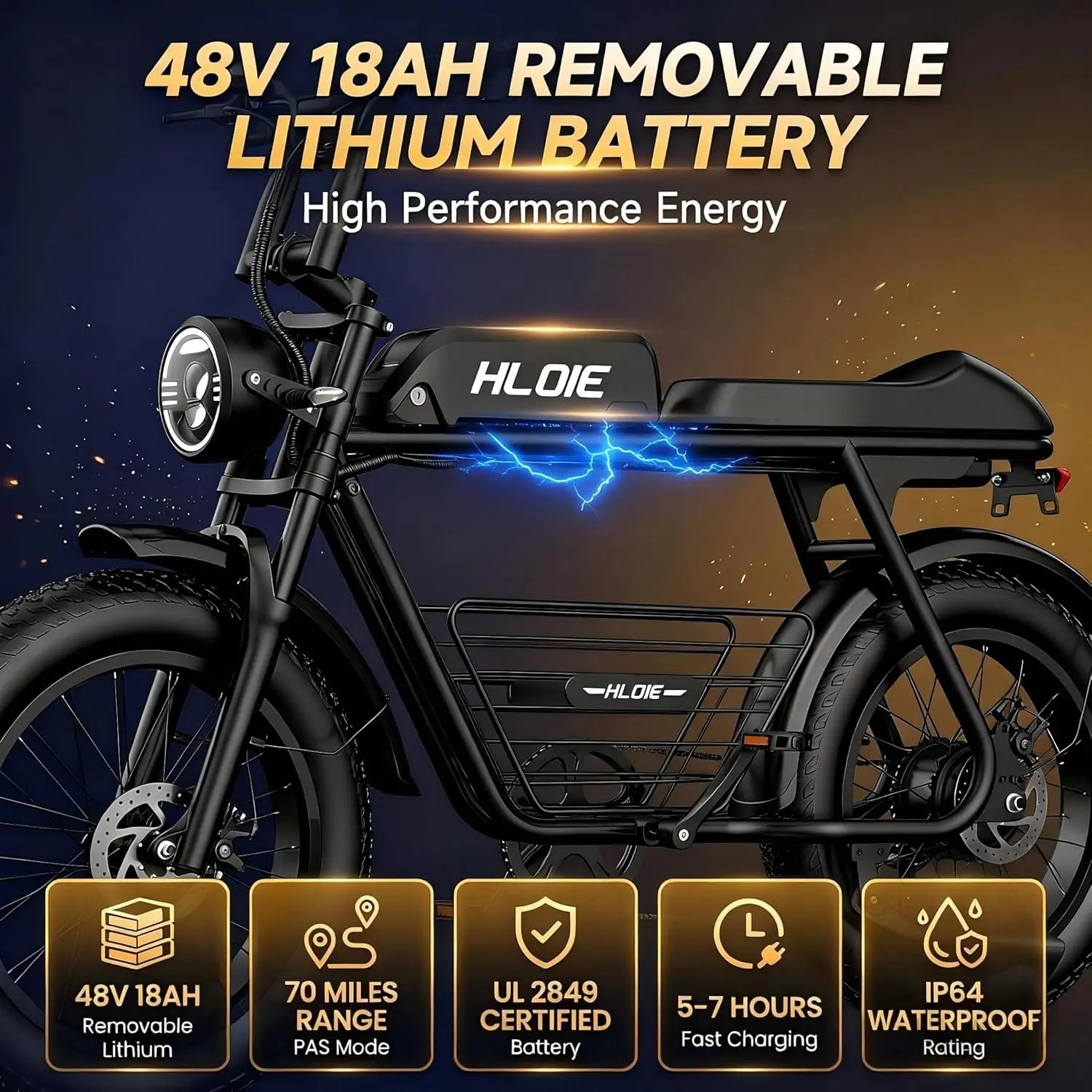 Electric Mountain Bike for Adults 1500W Peak 20"×4.0" Inch Fat Tire All-Terrain E-Bike 70 Miles 33 MPH Electric, Customized