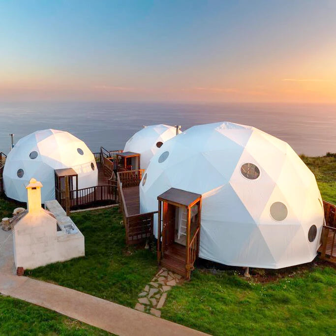 Modern Luxury Dome Tent,Waterproof Transparent PVC Fabric,6m Aluminum Poles Canvas Tent,Outdoor Resort Airbnb Glamping Shelter
