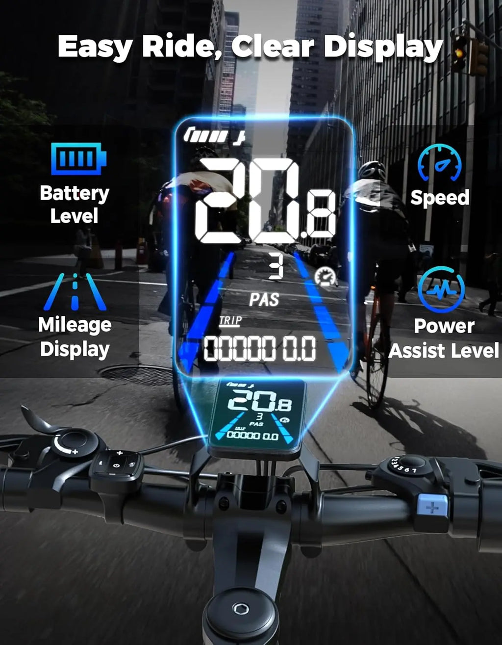 Electric Bike for Adults, 1500W Peak Mountain Ebike with 25 MPH, 65 Miles Range, 1-7 Speeds, 48V 10Ah Removable Battery 26" Ebik