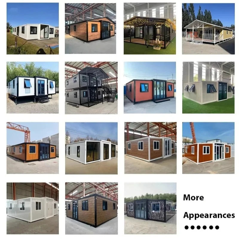 2 3 Bedrooms Mobile Tiny Home Prefabricated Expandable Container House Warehouse Barn Portable Container Homes Folding Room