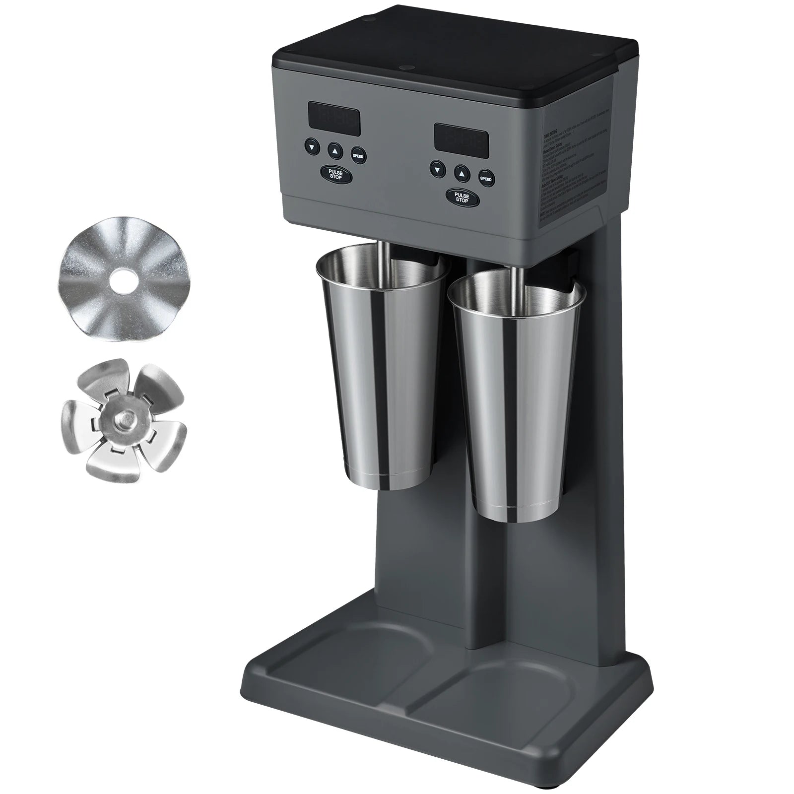 VEVOR Milk shake 375W x 2 Maker Electric Milkshake Machine Commercial Double Heads Drink Mixer Blender