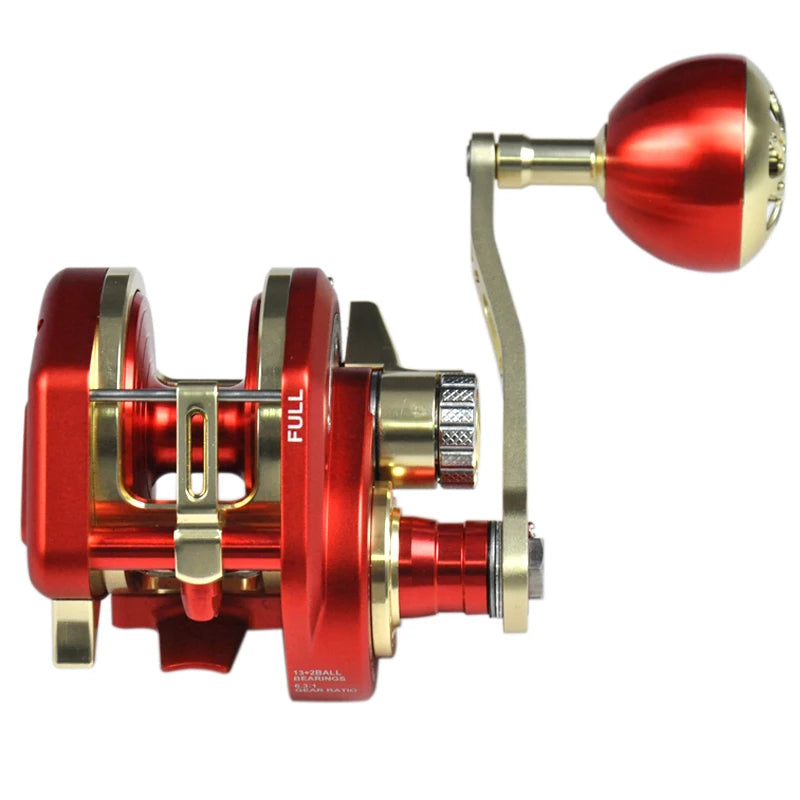 Slow Jigging Master Reel Boat 50kg 6.3:1 Gear Ratio Saltwater Trolling Drum Reels Sea Fishing