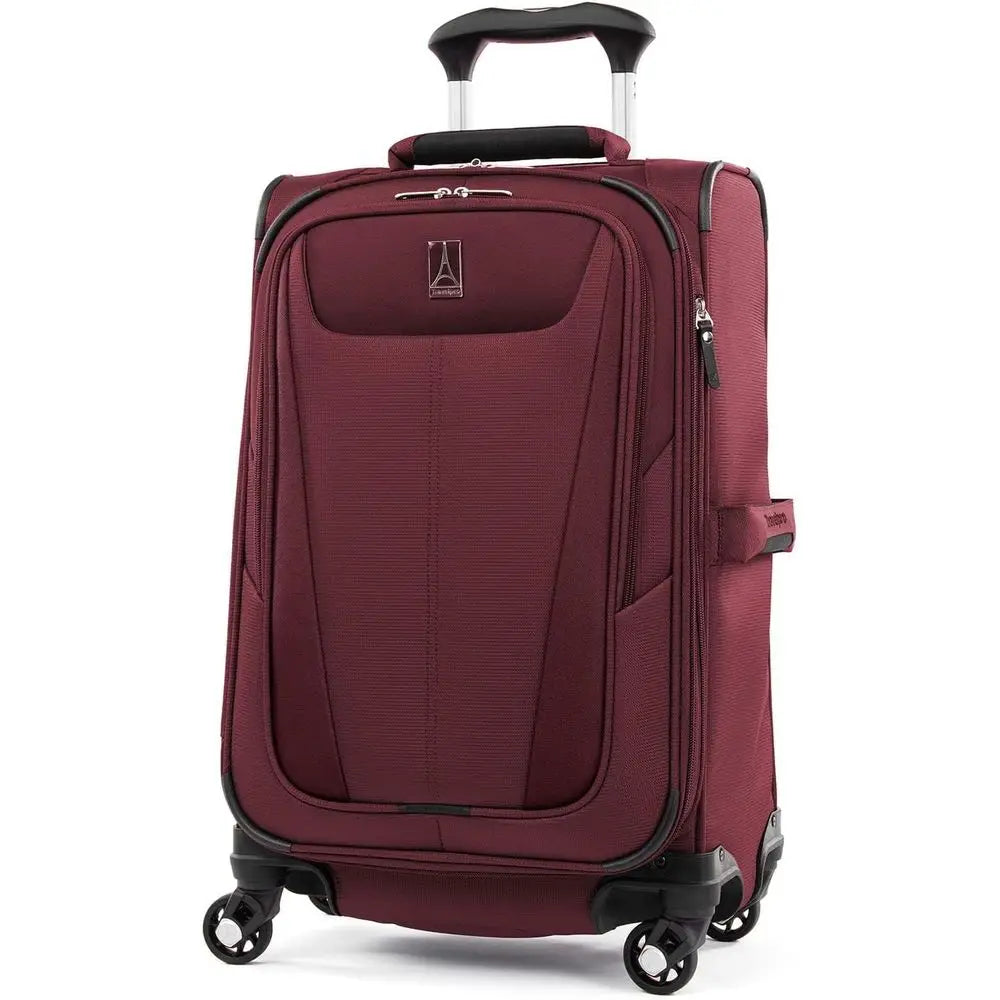 Expandable 2-Piece Carry-On Luggage Set with 4 Spinner Wheels and Underseat Tote, Lightweight Suitcase for Men & Women, Burgundy