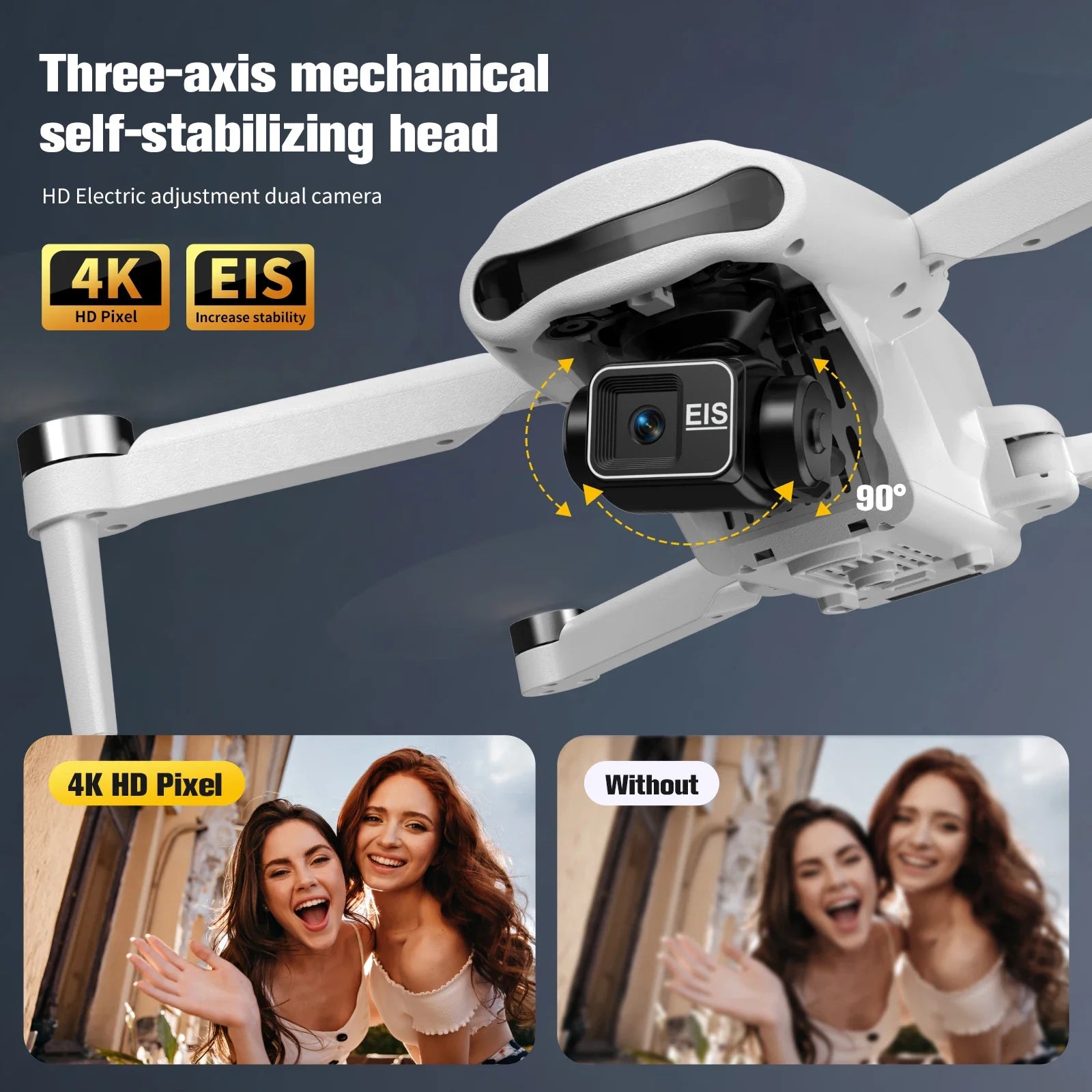CK17 Max 1500M LCD SC GPS Drone 8K Dual Camera 6G Wifi FPV 3-Axis Gimbal Professional Obstacle Avoidance Quadcopter RC Dron Toy