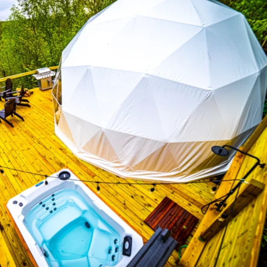 Modern Luxury Dome Tent,Waterproof Transparent PVC Fabric,6m Aluminum Poles Canvas Tent,Outdoor Resort Airbnb Glamping Shelter