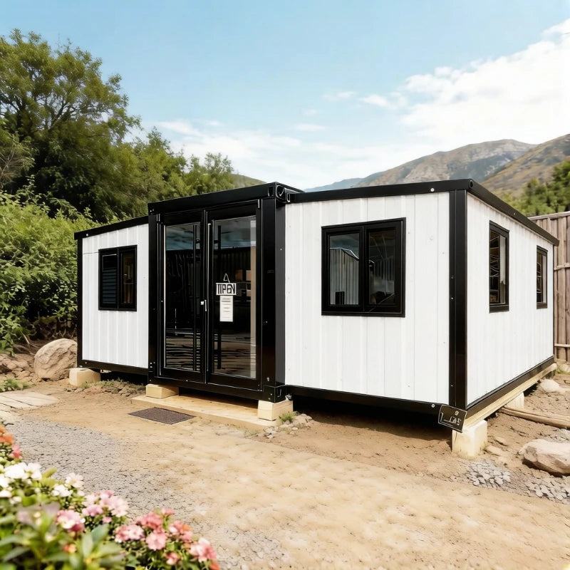 20ft 40ft Expandable Container House 2 3 Bedroom Folding Room Portable Modular Home Foldable Tiny House Villa Courtyard Cabins