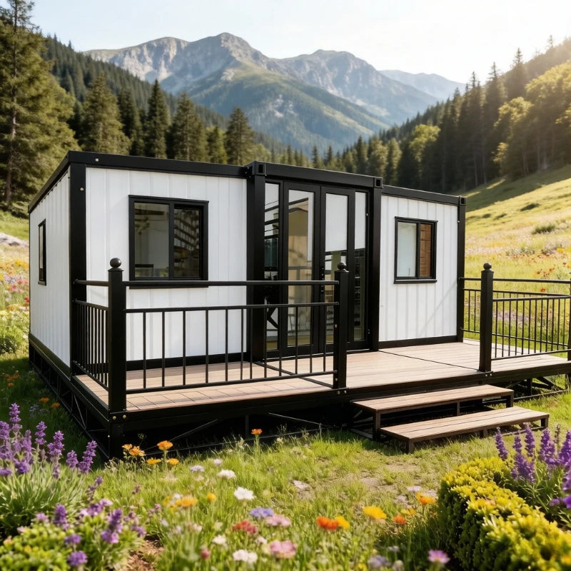 Prefabricated Homes 2 3 Bedroom Forest Cabin Prefab Mobile Tiny House Home Expandable Container House 20ft 40ft Folding Room