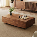 Expandable Coffee Table with Storage Adjustable 47.2"-81.9" Mid-Century Center Table Living Room Walnut Wood Customized