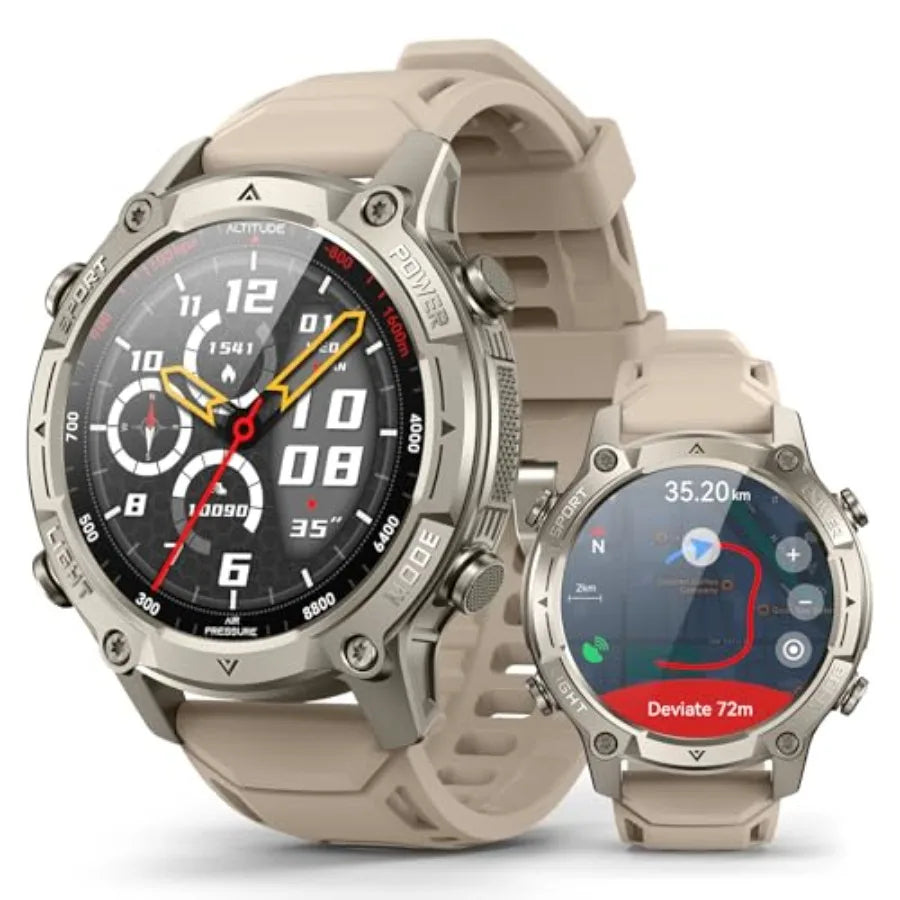 2026 Smart Watch for Men, Standalone GPS and Offline Maps, 5ATM Waterproof, 1.43" AMOLED, 4GB RAM, 178 Sports Modes, Compass, H