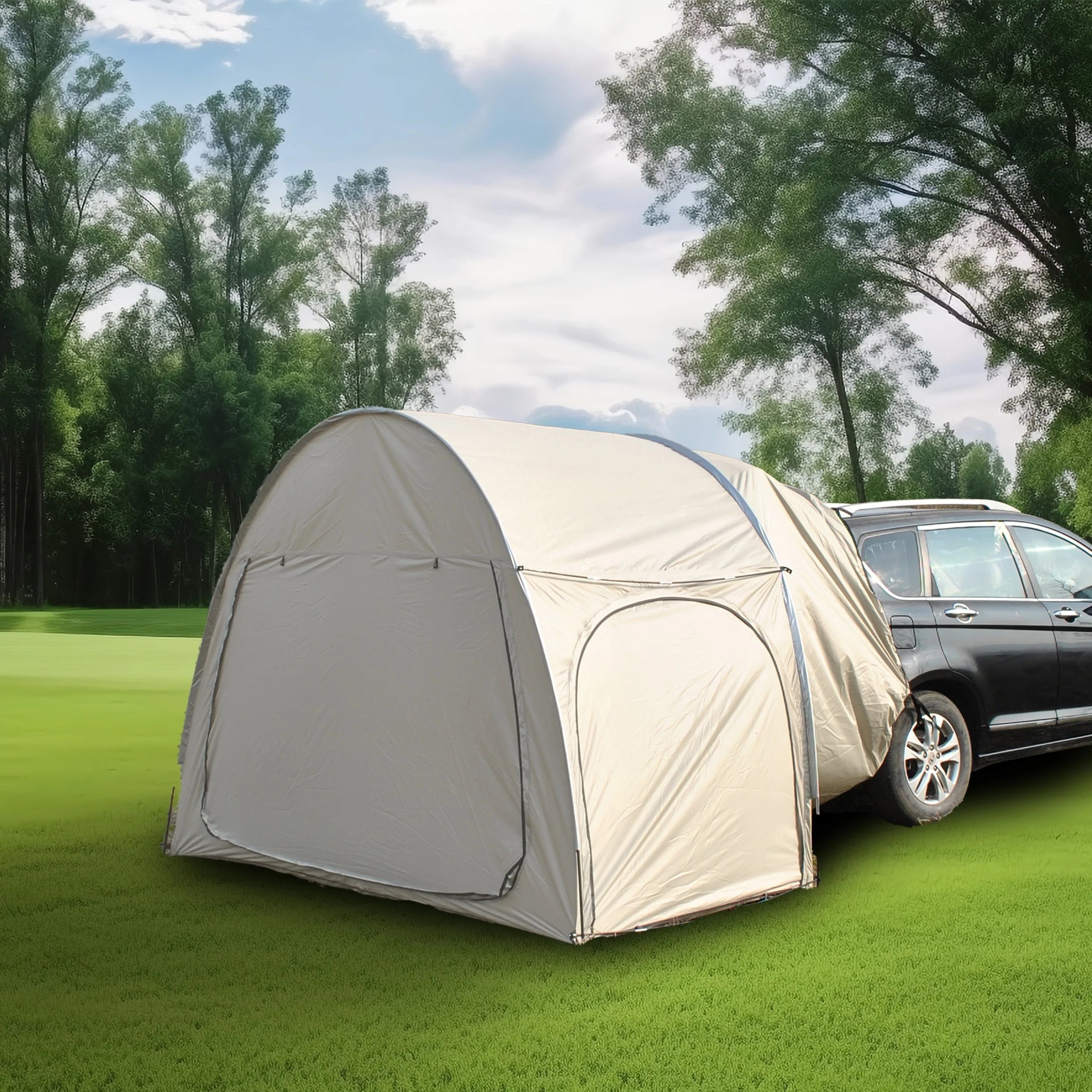 SUV Rear Tent Large Camping Tent Beach Tent Sturdy and Durable 210D Oxford Cloth Tent UV Blocking Tent Waterproof Tent 118in*59in*78.8in