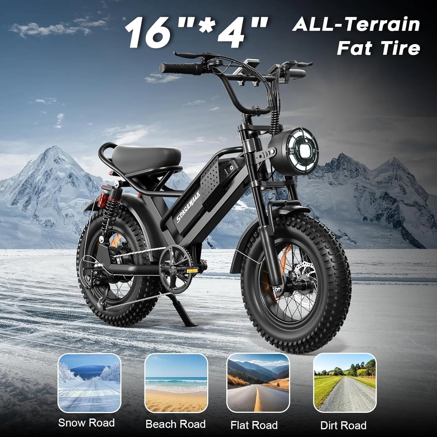 Electric Bike M6 / M7 for Teens/Adults,16" / 20" Ebike,1500W Peak Motor,21.7mph / 24.9mph,48V 15Ah Removable Battery, Customized