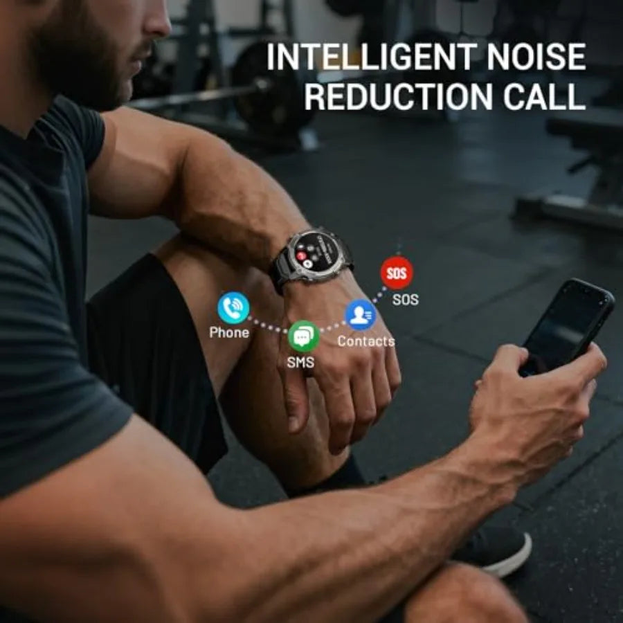 2026 Smart Watch for Men, Standalone GPS and Offline Maps, 5ATM Waterproof, 1.43" AMOLED, 4GB RAM, 178 Sports Modes, Compass, H