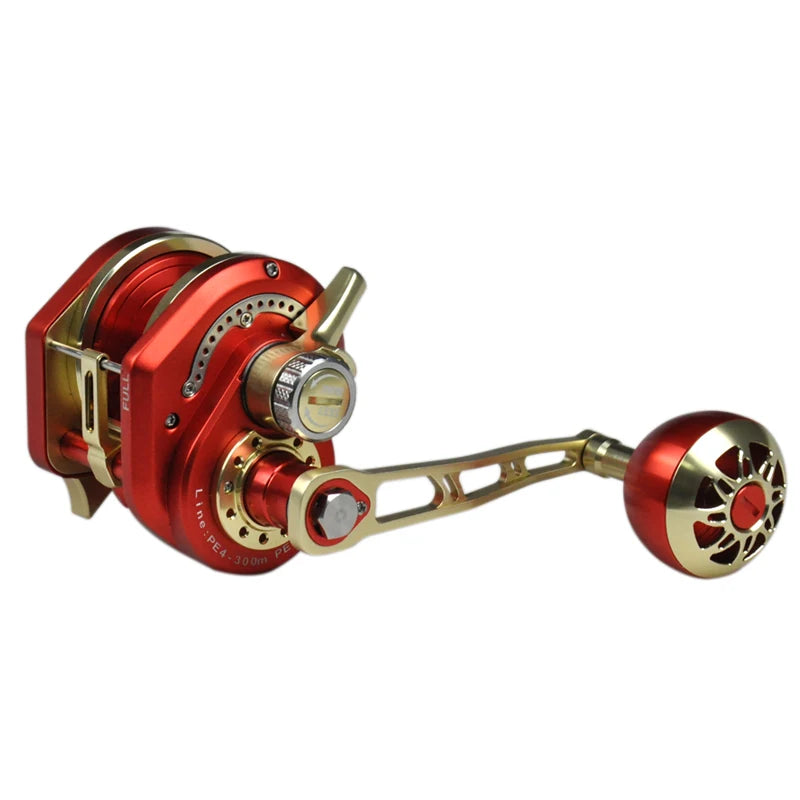 Slow Jigging Master Reel Boat 50kg 6.3:1 Gear Ratio Saltwater Trolling Drum Reels Sea Fishing