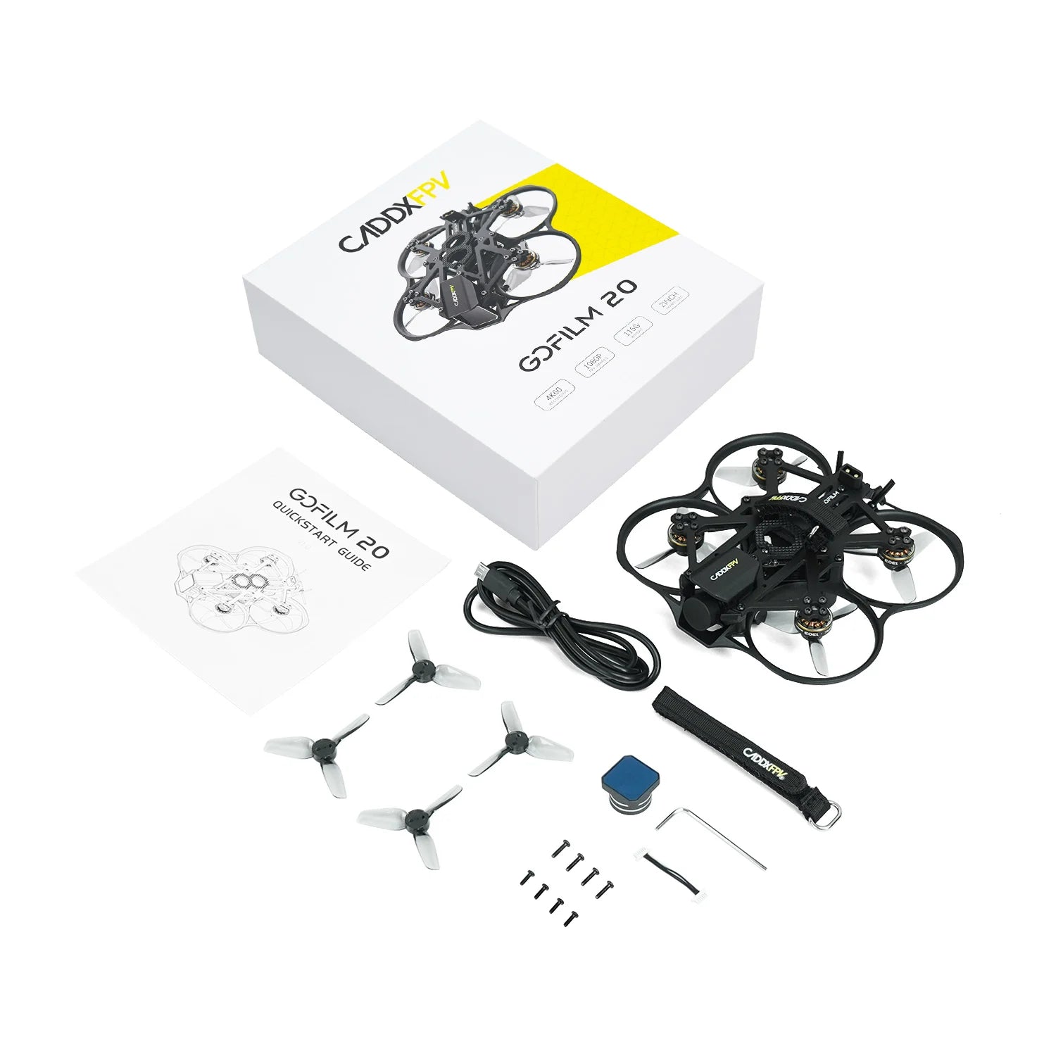 CADDXFPV Gofilm 20 4K starlight drone 115G 2INCH equip Walksnail Avatar Moonlight Kit For 1303 6000KV motors with ELRS receiver