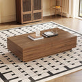 Mid-Century Expandable Lift-Top Coffee Table Hidden Storage Walnut Wood Living Room 47-82", Customized