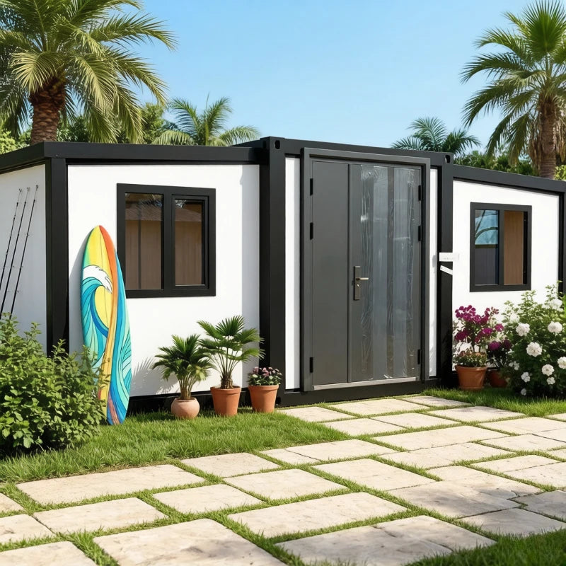 20ft 40ft Expandable Container House 2 3 Bedroom Folding Room Portable Modular Home Foldable Tiny House Villa Courtyard Cabins