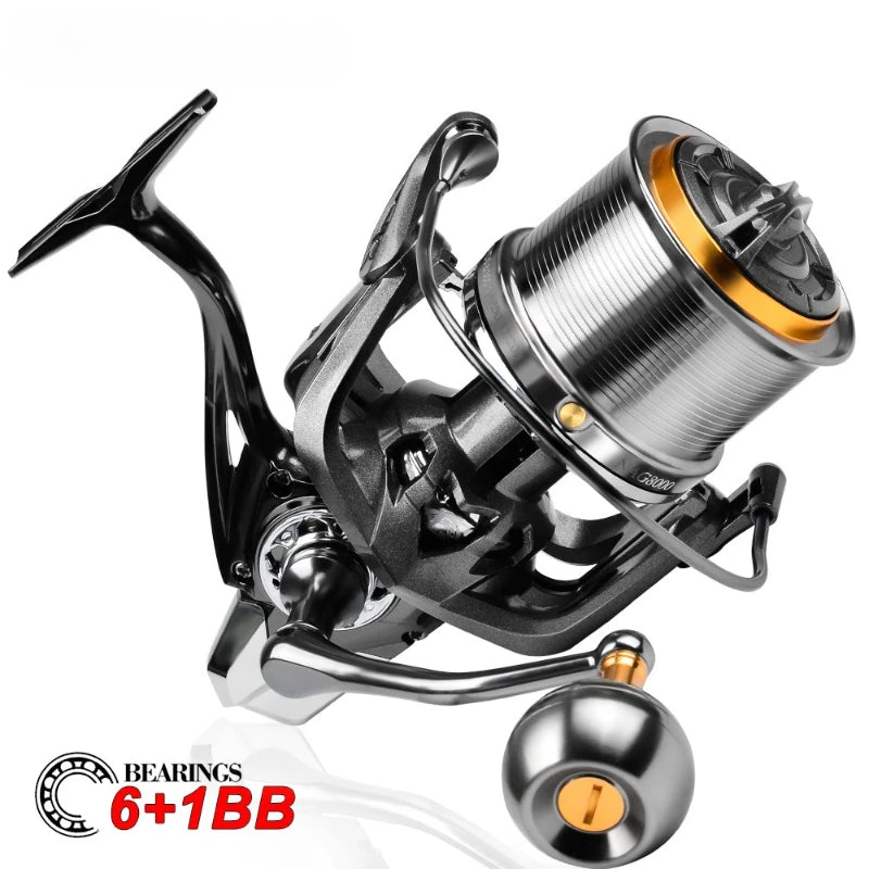 Spinning Fishing Reel 4.8:1 Gear Ratio 6+1BB 18KG Max Drag Metal Foot Left Right Hand Long Casting Saltwater Boat Fishing Tackle