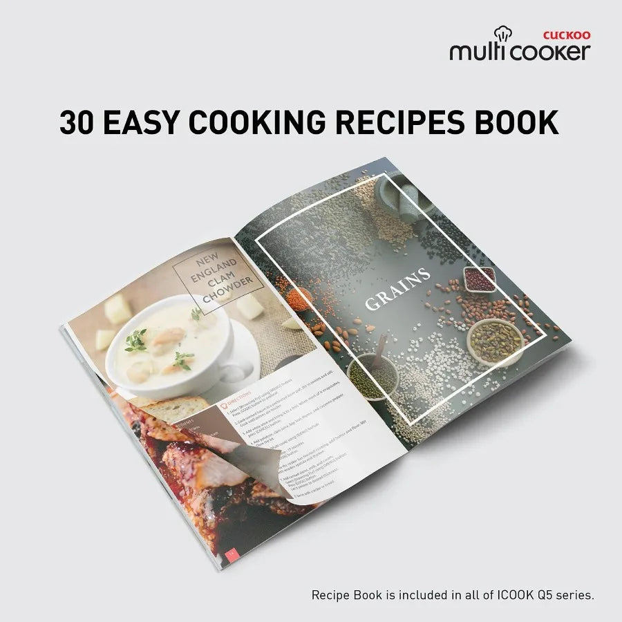 Electric Pressure Cooker 5QT Multicooker with Stainless Steel Non-Stick Inner Pot 10 Menu Options High Pressure Steamer for Coo